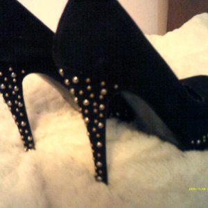 Gold & silver studded Steve Madden high heels